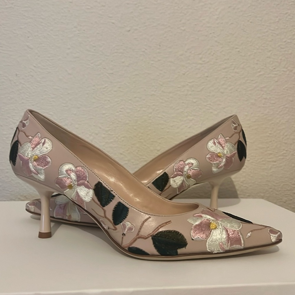 Kate Spade Lynne pink floral heel size 7.5